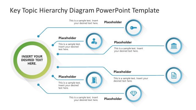 Key Topic Hierarchy Diagram PPT Slide Template