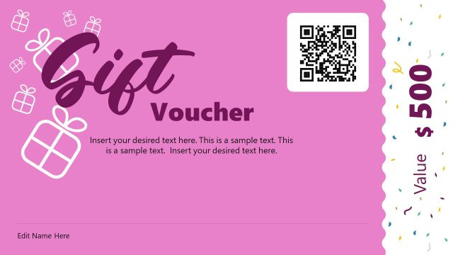 Light Colored Gift Voucher PPT Slide