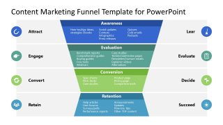 Content Marketing Funnel Slide Template for Presentation 