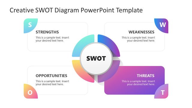 Threats Slide – Creative SWOT Diagram Template