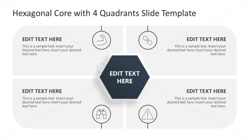 Editable Hexagonal Core Template for Presentation