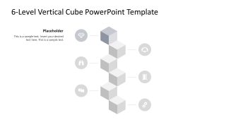 Engaging 6-Level Vertical Cube Infographic Layout 