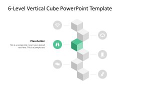 Spotlight Slide -  6-Level Vertical Cube Infographic Slide 