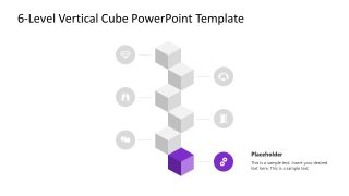 Editable Vertical Cube Infographic PPT Slide 