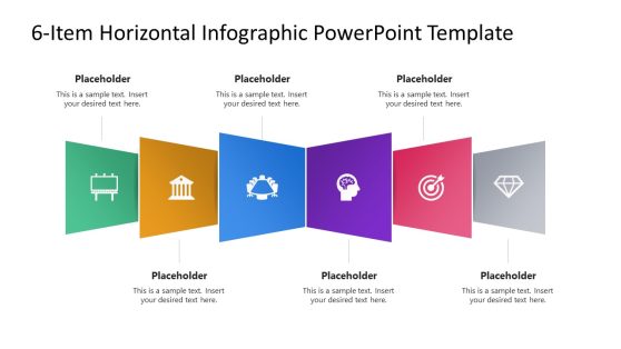 6-Item Horizontal Infographic PowerPoint Template