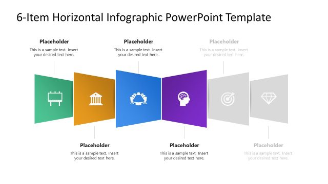 6-Item Horizontal Infographic PPT Slide