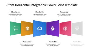 6-Item Horizontal Infographic PowerPoint Slide 