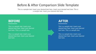 Editable Before & After Comparison Slide Template 
