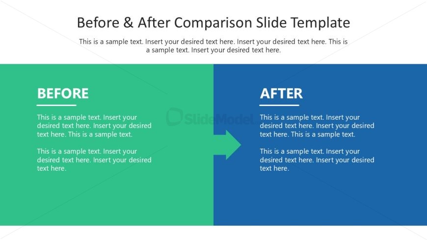 Editable Before & After Comparison Slide Template