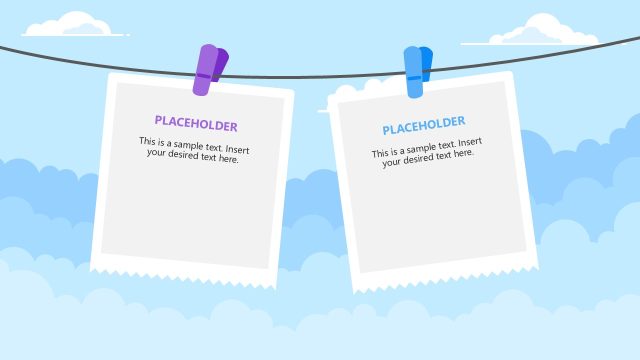 Clothesline Infographic PPT Template Layout