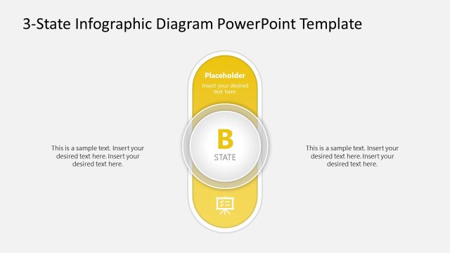 Yellow Three State Infographic PPT Template