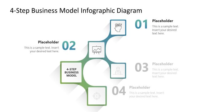 Customizable 4-Step Business Model Infographic PPT Template