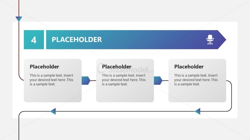 Editable Vertical Process Diagram PPT Layout