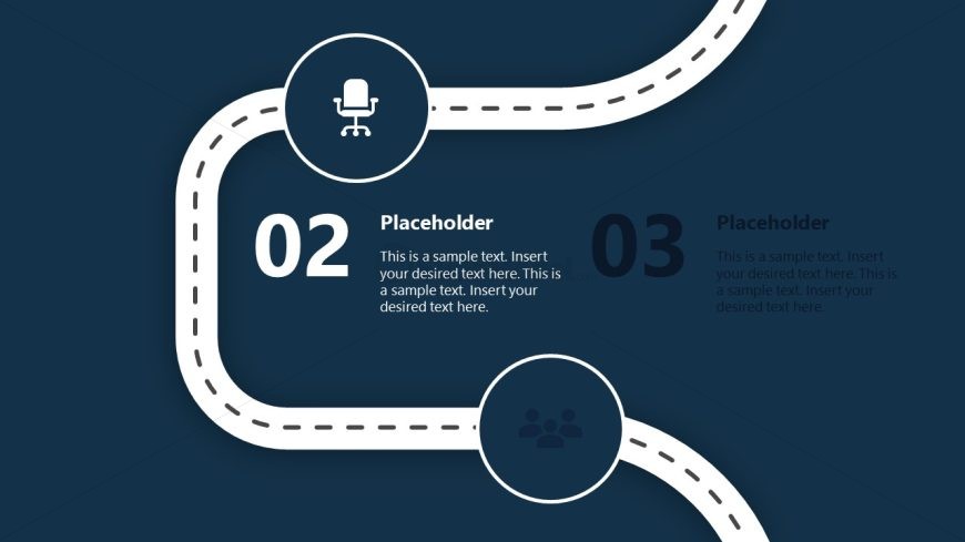 Animated 5-Step Vertical Roadmap Slide