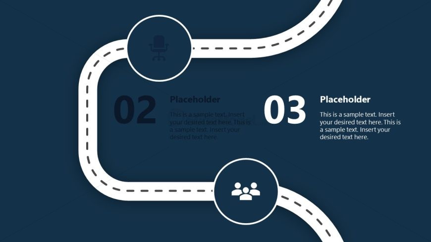 5-Step Vertical Roadmap Presentation Template Slide