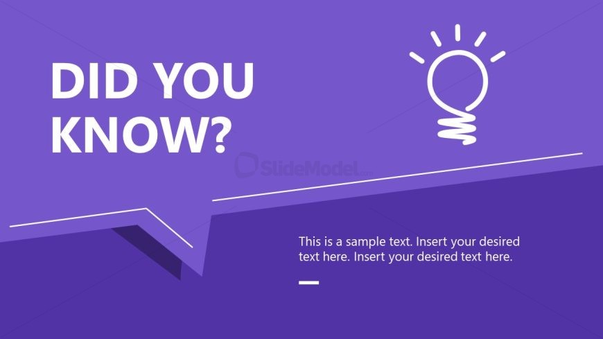 Purple Background Slide - Did You Know Template