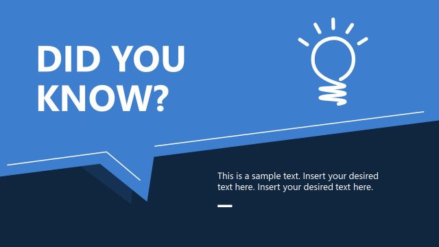 Editable Did You Know Template for Presentation