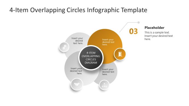 4-Item Overlapping Circles PowerPoint Slide