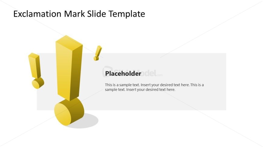 3D Exclamation Mark Template for PowerPoint