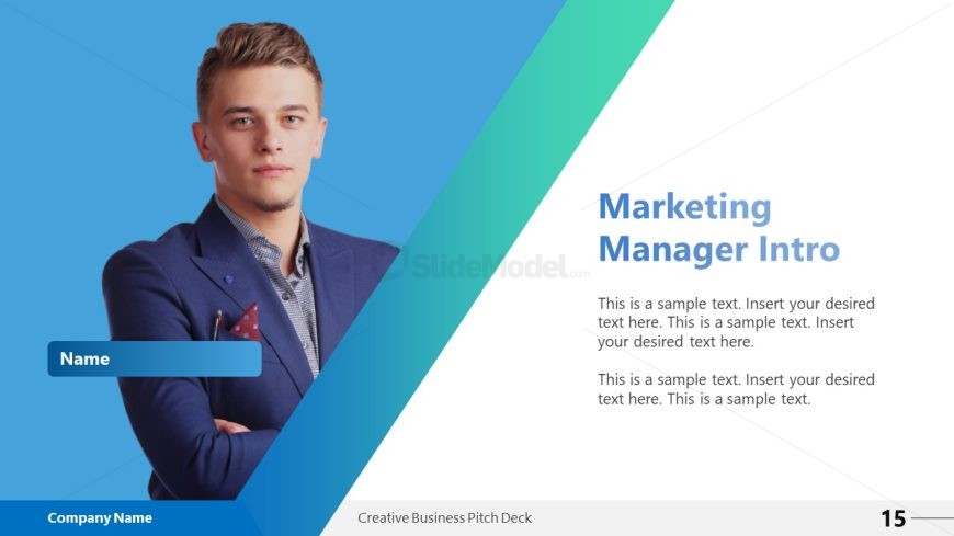 Team Member Introduction Slide - Business Pitch Deck