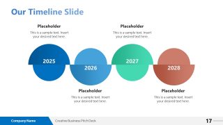 Consecutive Circles Diagram for Timeline Presentation