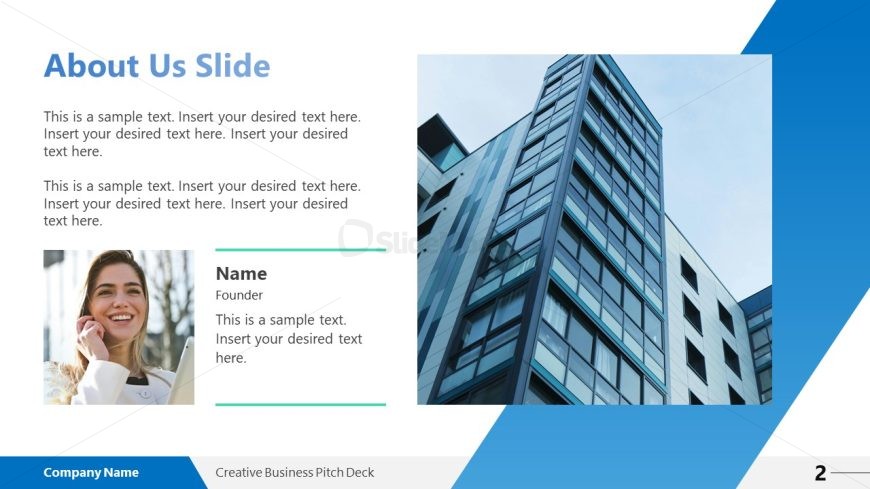 Company Presentation Template - About Us Slide