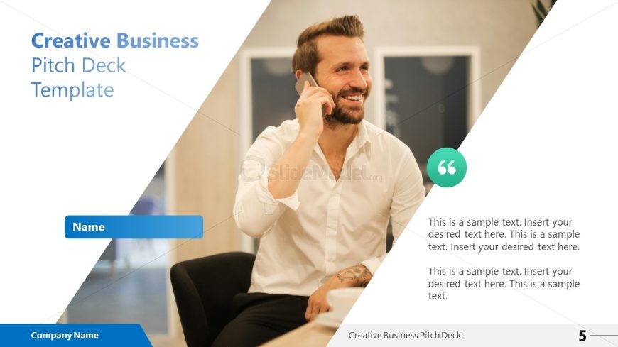 PPT CEO Quotation Slide - Creative Business Pitch Deck