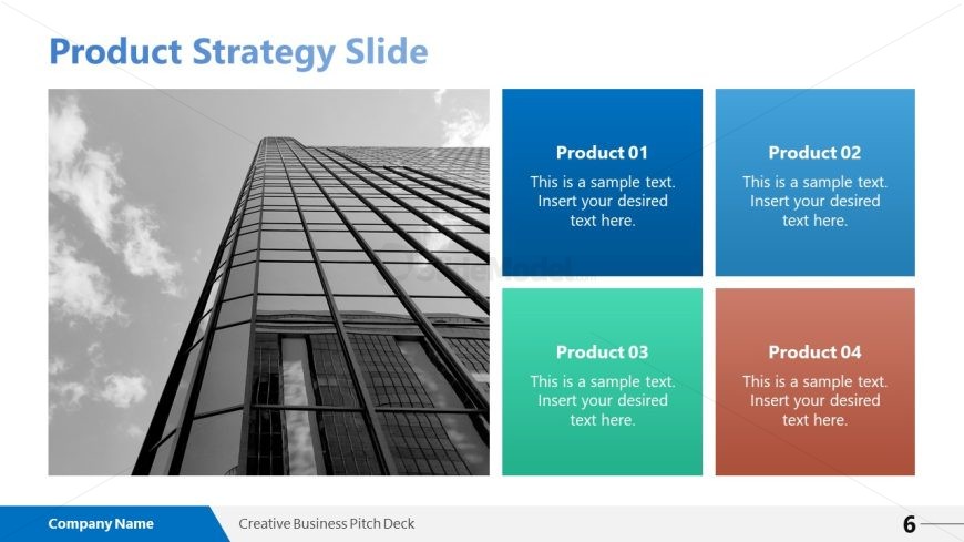 Product Strategy Presentation Slide for Business Pitch Deck