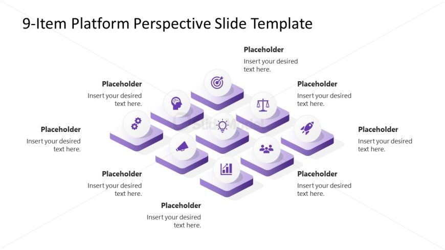 9-Item Perspective Platform Slide Template