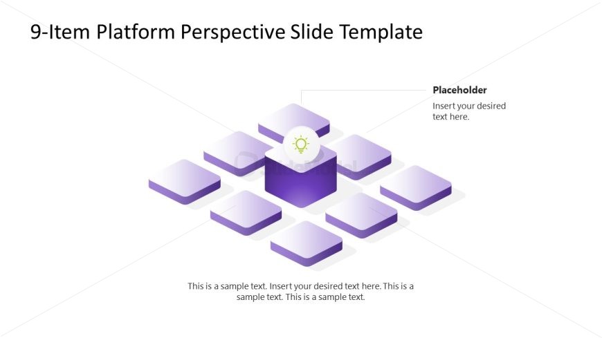 Editable 9-Item Perspective Platform Template