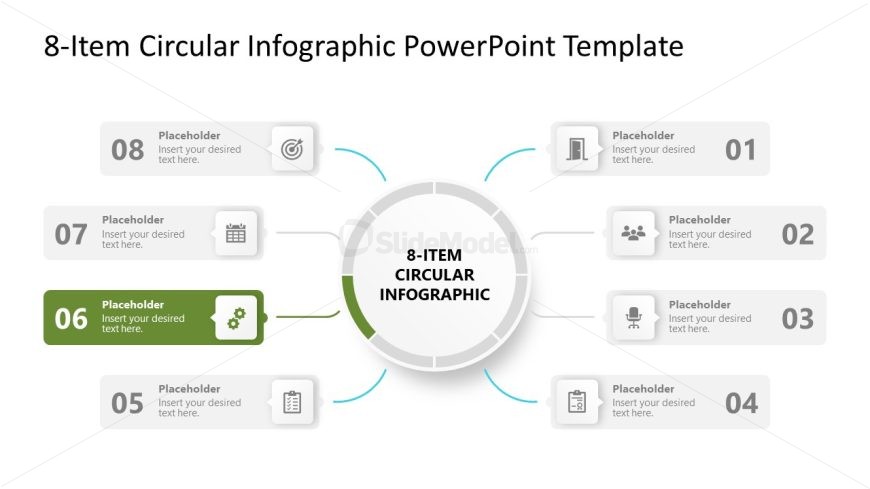 8-Item Circular Infographic Diagram Slide Template