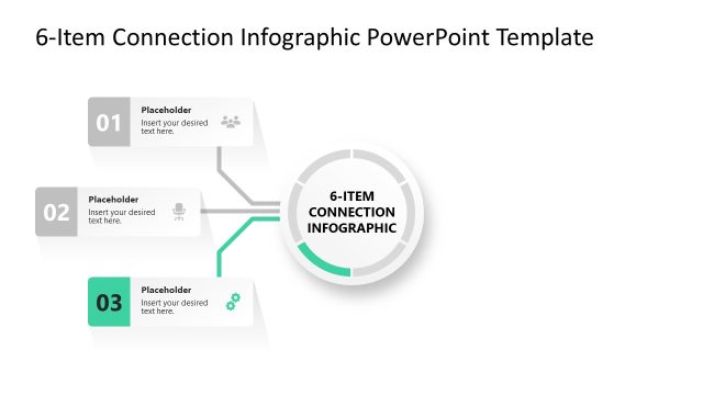 6-Item Connection Infographic Template Slide