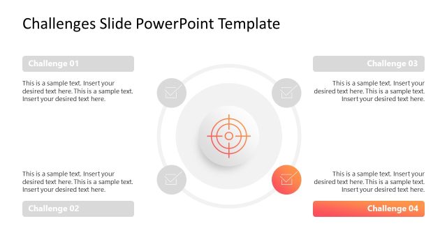 Engaging 4-Step Challenges PowerPoint Layout