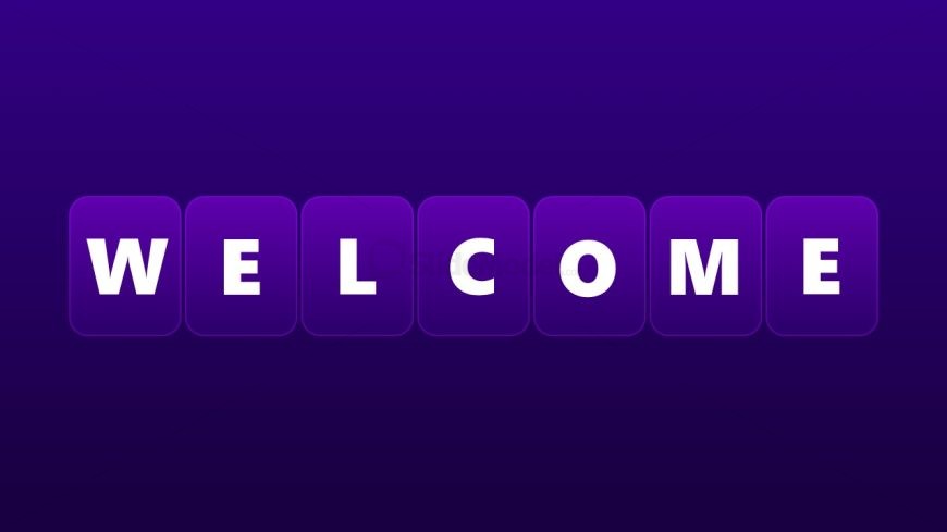 Editable Moving Letters Welcome Template