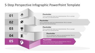 5-Step Perspective Infographic Presentation Slide Template