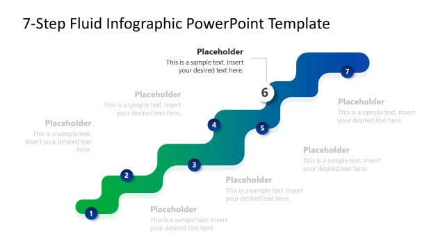 7-Step Fluid Infographic Template Slide
