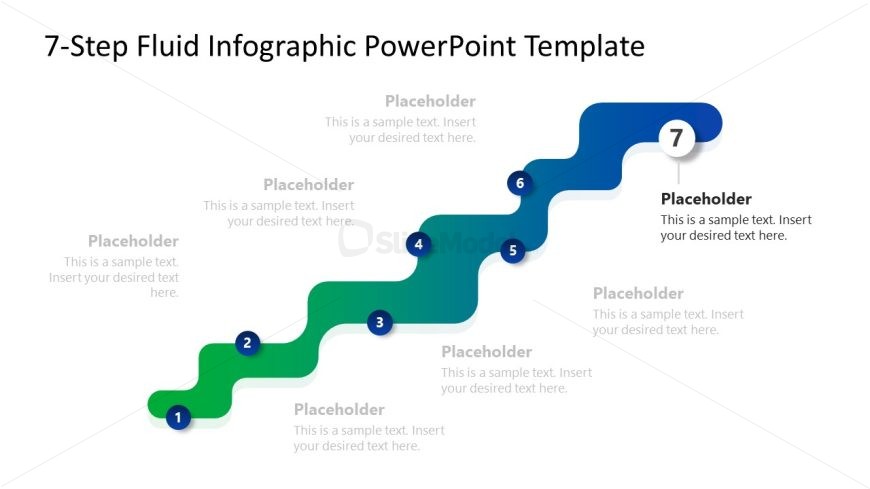 7-Step Fluid Infographic Template for PowerPoint