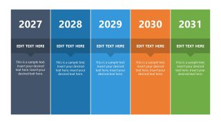 Horizontal 5-Year Infographic PowerPoint Template