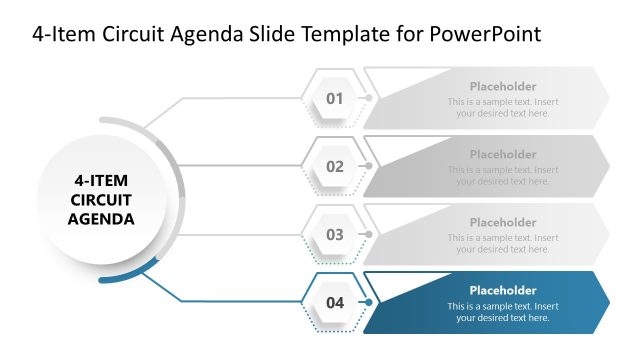 Engaging 4-Item Circuit Agenda PPT Template