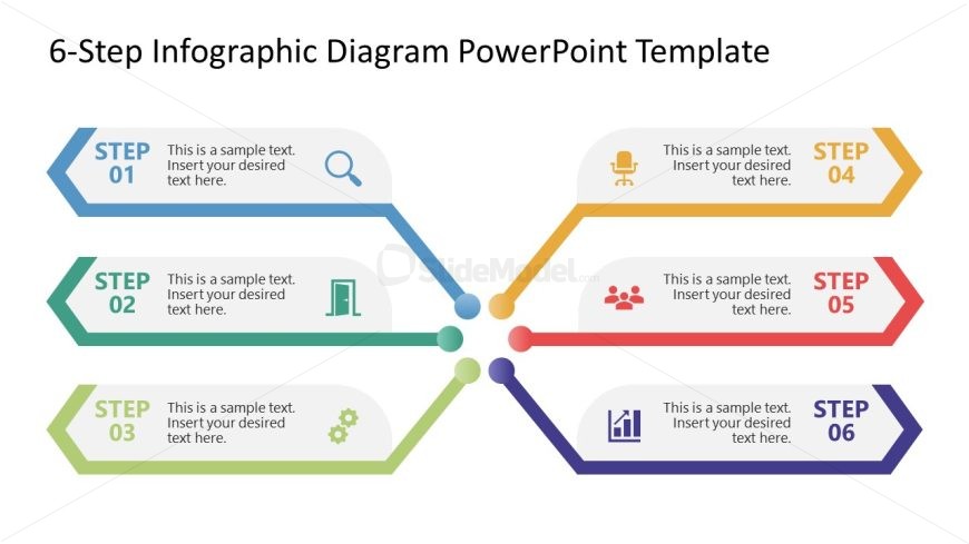 Editable 6-Step Infographic Diagram Template
