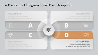 4-Component Diagram Template for PowerPoint 
