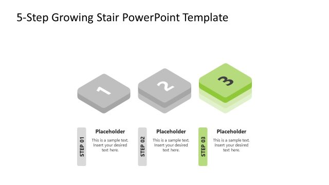 3-Step Growing Stair Presentation Slide