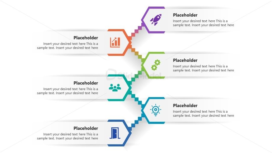 6-Step Infographic Step Stairs PowerPoint Slide