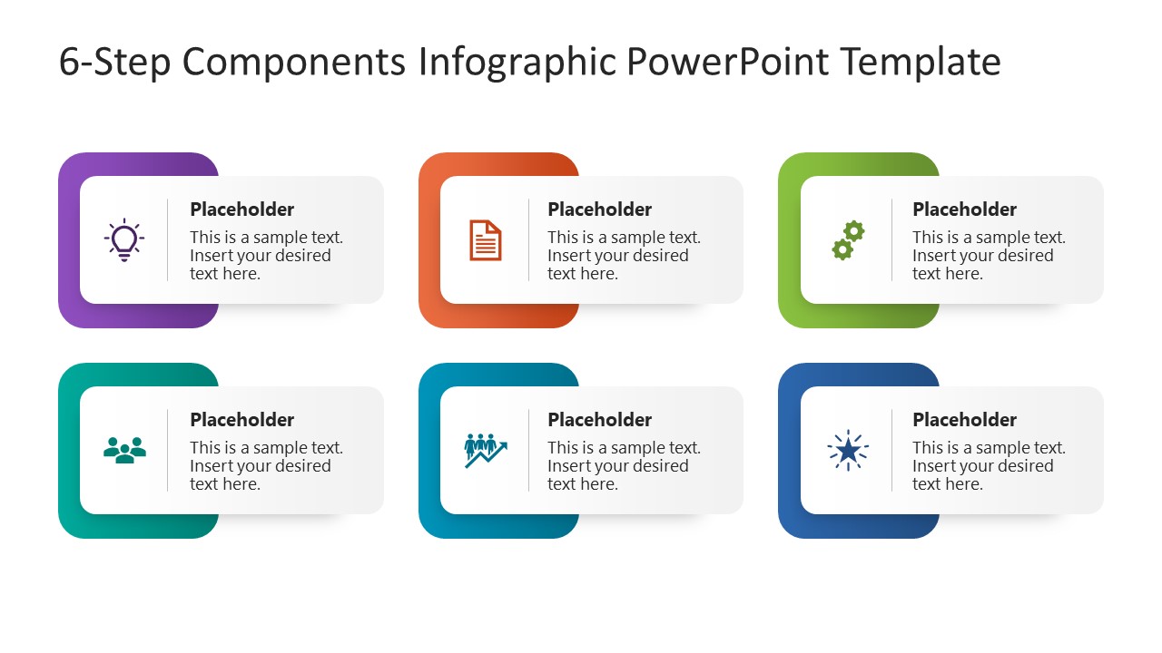 Engaging 6-Step Components Infographic Template 