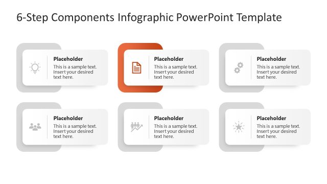 Customizable 6-Step Components Infographic PPT Template