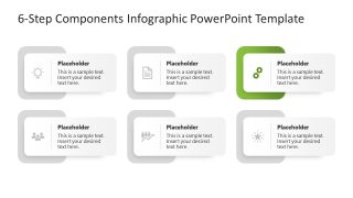 6-Step Components Infographic Template Slide Layout 