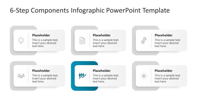 6-Step Components Infographic Template for Presentation