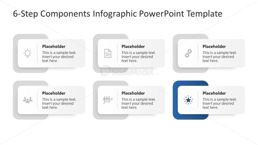 6-Step Components Infographic Presentation Slide