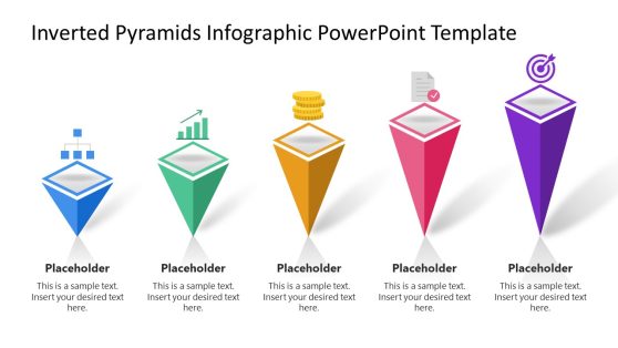 5-Step Inverted Pyramids Template for PowerPoint 