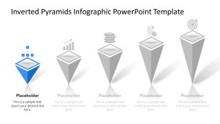 5-Step Inverted Pyramids Template for Presentation 